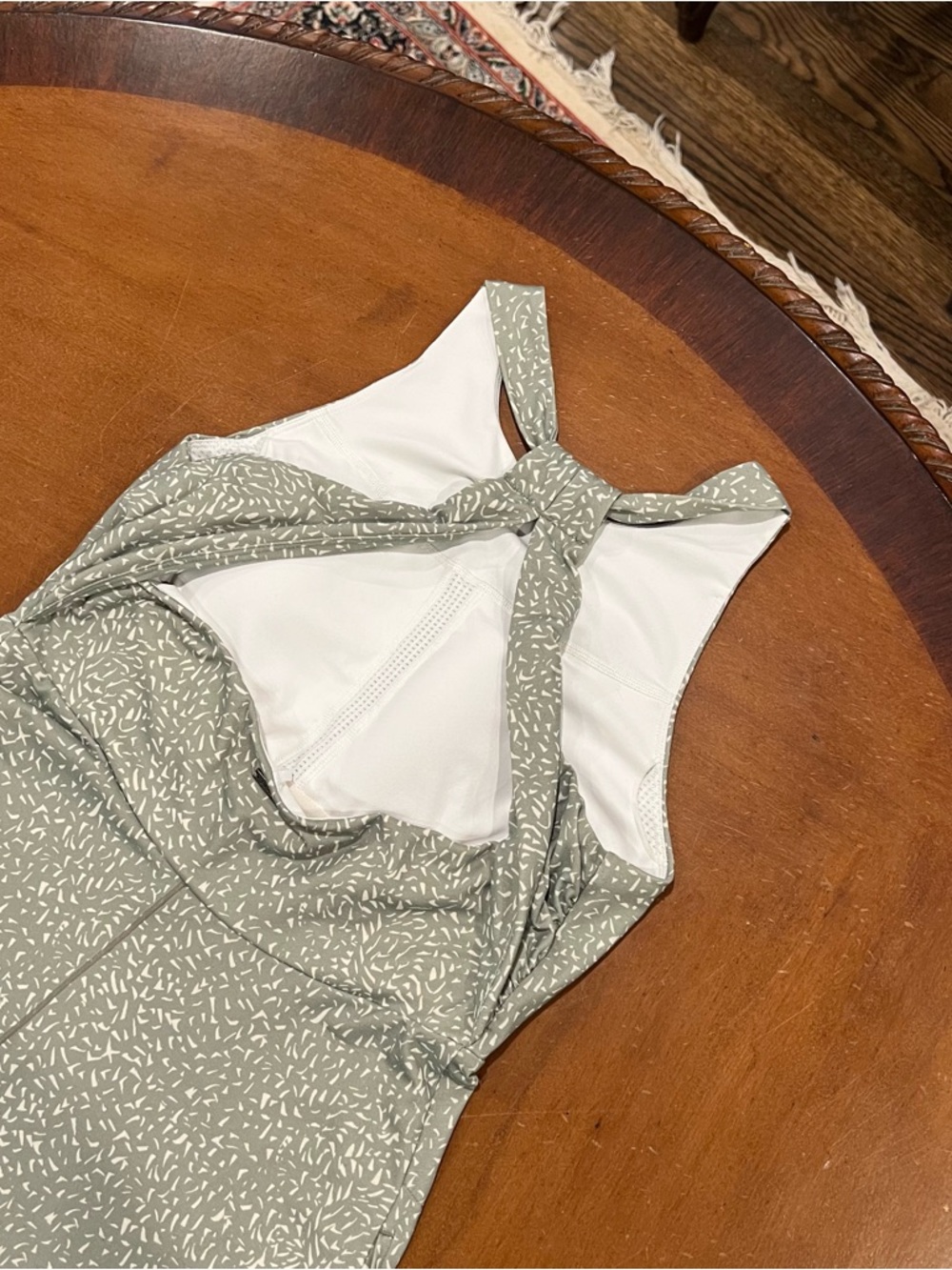 Prana Women's Jewel Lake Summer Dress Green Juniper Sharkstooth Small Strappy - Picture 7 of 16